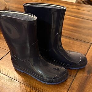 Kids Navy Blue Rain Boots - Size 2-3